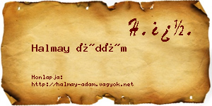 Halmay Ádám névjegykártya